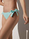 Bikinihosen Slip mit Schnürung Türkis
