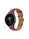 Huawei Watch Buds Xiaomi Watch S2 22mm Genuine Leather Watch Band Red