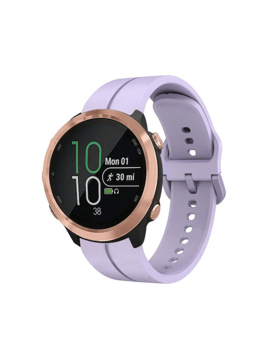 Garmin Forerunner 645 Music 20mm Loop Silicone Watch Band Purple