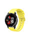 Garmin Venu 2 Plus 20mm Solid Color Soft Silicone Watch Band Yellow