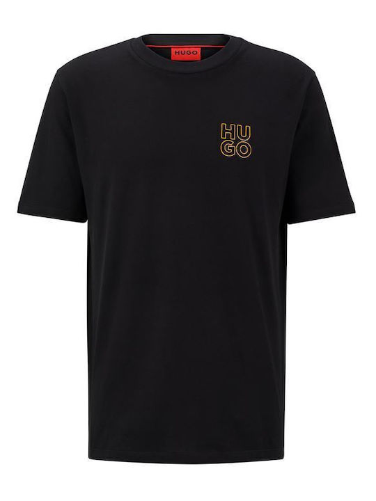 Hugo Boss T-shirt Bărbătesc cu Mânecă Scurtă Black