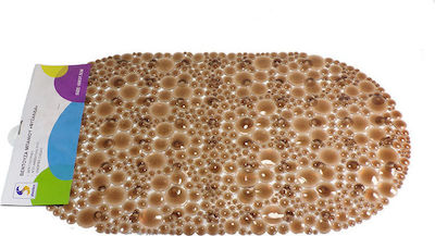 Sidirela Bathtub Mat with Suction Cups Brown 37.5x69cm