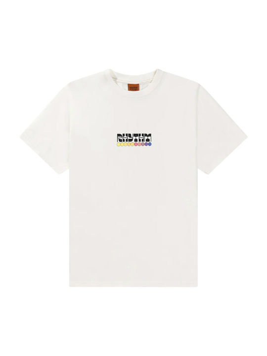 Rhythm Ανδρικό T-shirt Κοντομάνικο Λευκό