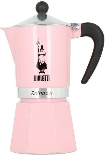 Bialetti Rainbow Ηλεκτρικό Μπρίκι Espresso 6cups Ροζ