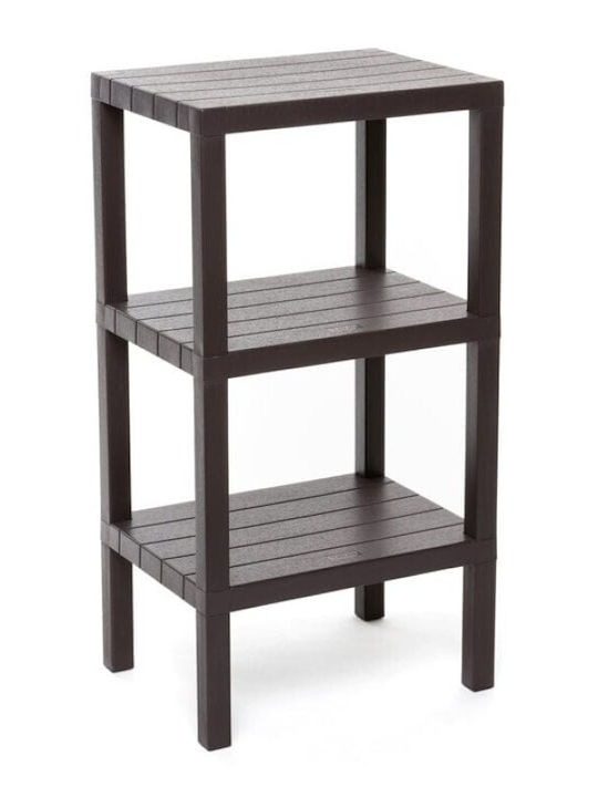 Viosarp Floor Bathroom Shelf Plastic with 3 She...