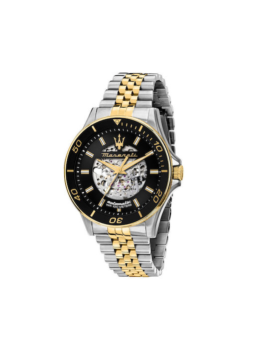 Maserati Sfida Watch Automatic with Gold Metal Bracelet