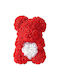 Teddybär aus künstlichen Rosen Red 25cm in Box Mohicans Black Line