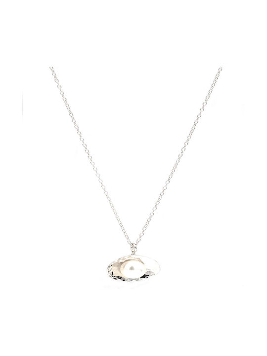 Silver Plated Pearl Necklace K0l0510