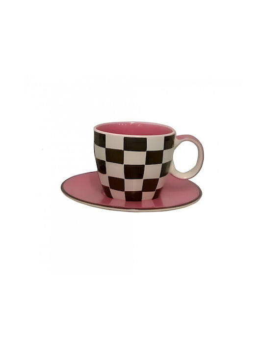Etoile Φλιτζάνι Cappuccino Κεραμικό Ροζ