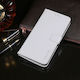 Lg G7 Thinq Idewei Crazy Horse Texture Horizontal Flip Leather Case Holder & Card Slots & Wallet White