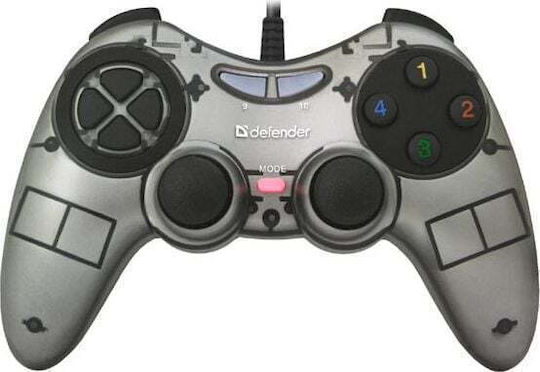 Defender Defender USB Жичен Геймпад за PC Сив