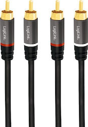 LogiLink CA1209 2x RCA De Sex Masculin - 2x RCA De Sex Masculin 10m
