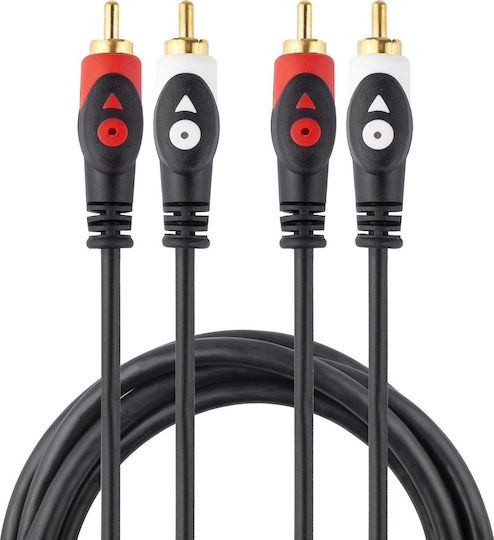 Libox Cable 2x RCA male - 2x RCA male 1.5m LB0019