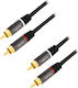LogiLink Кабел 2x RCA мъжки - 2x RCA мъжки 1м CA1202