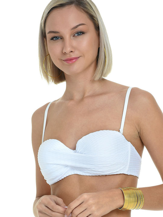 MiandMi Strapless Bikini Top Λευκό