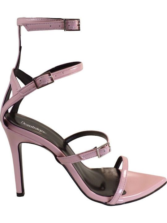 Dominique Shoes Sandalen aus Lackleder Rosa