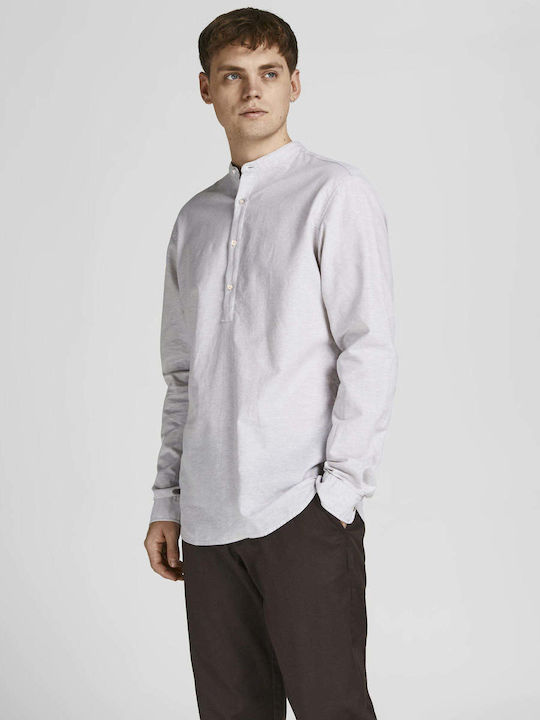 Jack & Jones Men's Shirt Long Sleeve Cotton White