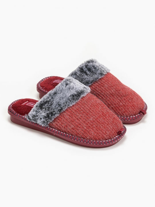 Jomix Winter Women's Slippers in Burgundy color