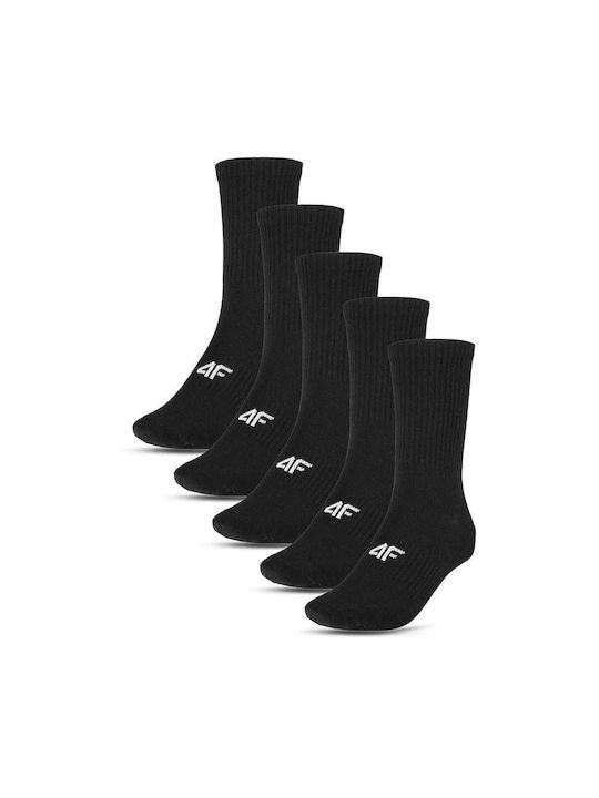 4F Sportsocken Schwarz 5 Paare