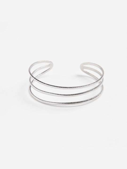 Unisex Silver Cuff Bracelet Aristoteli Bitsiani