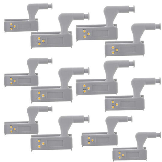 Set 15 Pieces Furniture Handles Led Lighting Gray 7.5 X 4 X 2 Cm