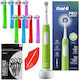 Oral-B Pro Junior Παιδική Ηλεκτρική Οδοντόβουρτσα με Χρονόμετρο Green με Ανταλλακτικά