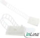 InLine Cable Ties Plastic in White Colour (10 pcs) (59969E)