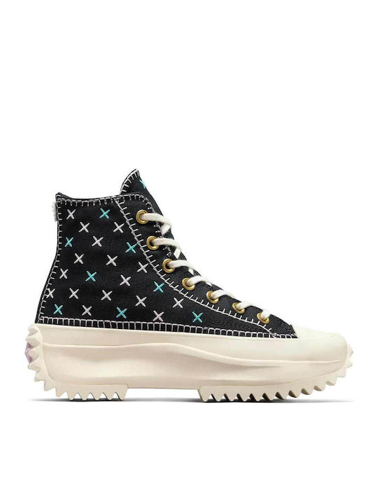 Run Star Hike Γυναικεία Flatforms Μποτάκια Μαύρα