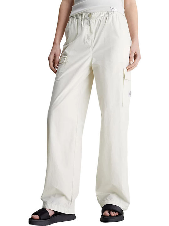 Calvin Klein Dama Tesatura Pantaloni Cargo Alb