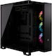 Corsair iCUE Link 6500X RGB Gaming Midi Tower Κουτί Υπολογιστή με Πλαϊνό Παράθυρο Μαύρο