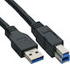 InLine USB 3.1 Cable USB-A male - USB-B male Μαύρο 0.3m 35303