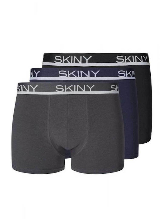 Herren Boxershorts Black/Blue/Grey 3Packung