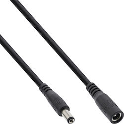 Inline Inline Dc Extension Cable Dc Male Female Plug 5.5x2.1 Mm Awg 18 Black 5 M