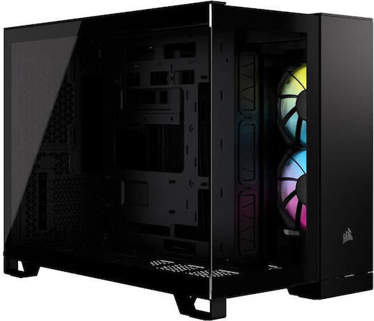 Corsair iCUE 2500X RGB Gaming Mini Tower Computer Case with Side Window Black