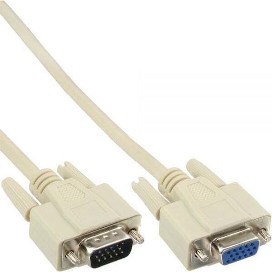 InLine Cablu VGA de sex masculin - VGA de sex masculin Gri 10m (17736)