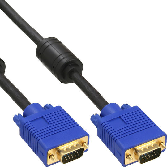 InLine Кабел VGA мъжки - VGA мъжки Син 20м (17720S)