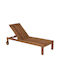 Deckchair Wooden Brown 200x65x102cm.