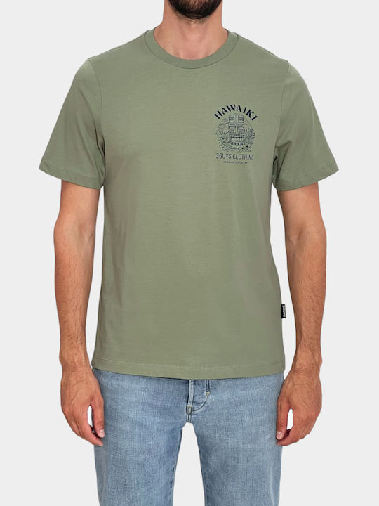 3Guys Men's Short Sleeve T-shirt NATURAL