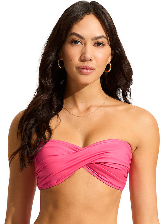 Seafolly Strapless Bikini Top Ροζ