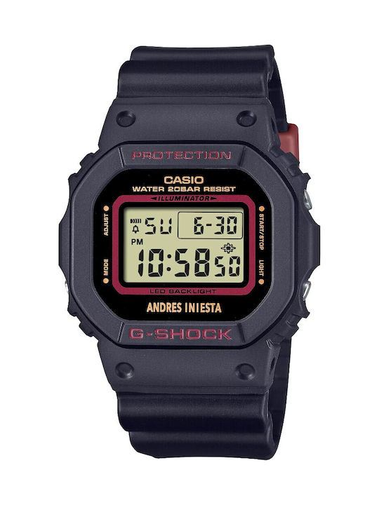 Casio Digital Watch Battery with Black Rubber Strap