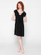 Luna Damen Mini Kleid Strand Black