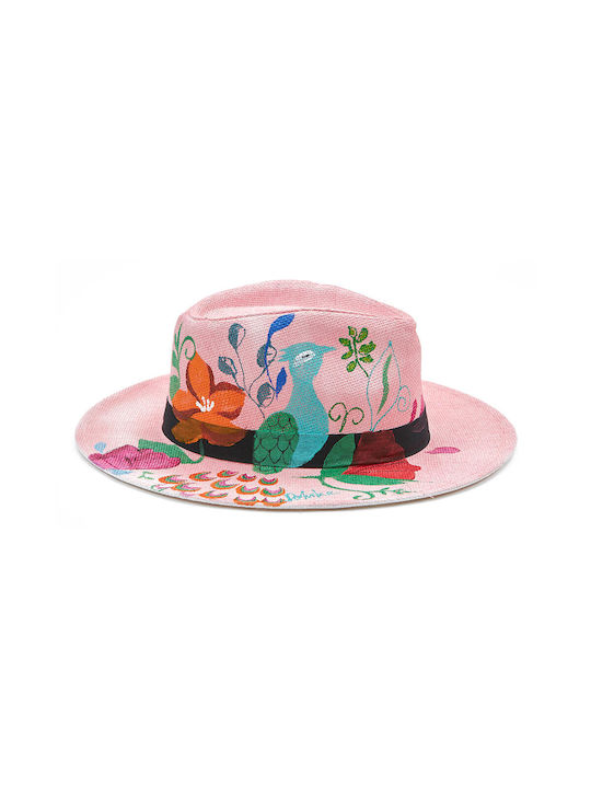 Verde Wicker Women's Hat Pink