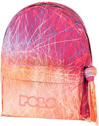 Polo Σχολική Τσάντα Πλάτης Δημοτικού σε Πορτοκαλί χρώμα Μ31 x Π20 x Υ40εκ 2024