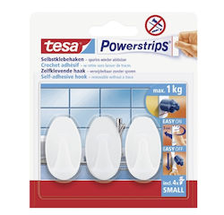 Tesa Oval Powerstrips Hooks 4 Pieces