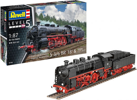 Revell 02168 Express Locomotive S3/6 Br18 Tender 1:87 Level 5