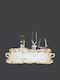 La Vista Wedding Carafe Set with Wine Glass Crystal Metallic Gold 2 Pieces