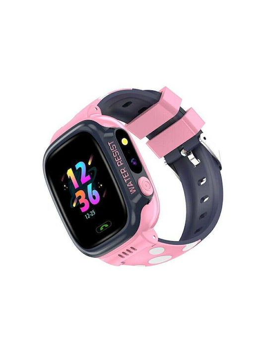 Y92-4G Παιδικό Smartwatch με GPS και Καουτσούκ/Πλαστικό Λουράκι Ροζ