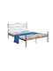 Yorick Double Metal Bed Black for Mattress 140x190cm