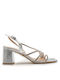 Fardoulis Leather Women's Sandals Silver