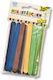 Holz Folia Zungenspatel 114x10x2mm Set aus 50 Stück 25 Natur + 25 Bunt